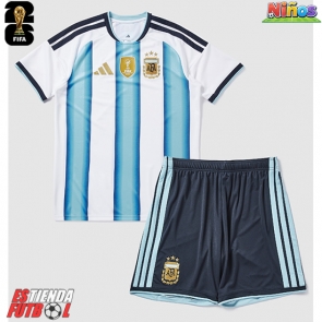 Argentina Primera Equipación Niños Mundial 2026 Manga Corta (+ Pantalones cortos)